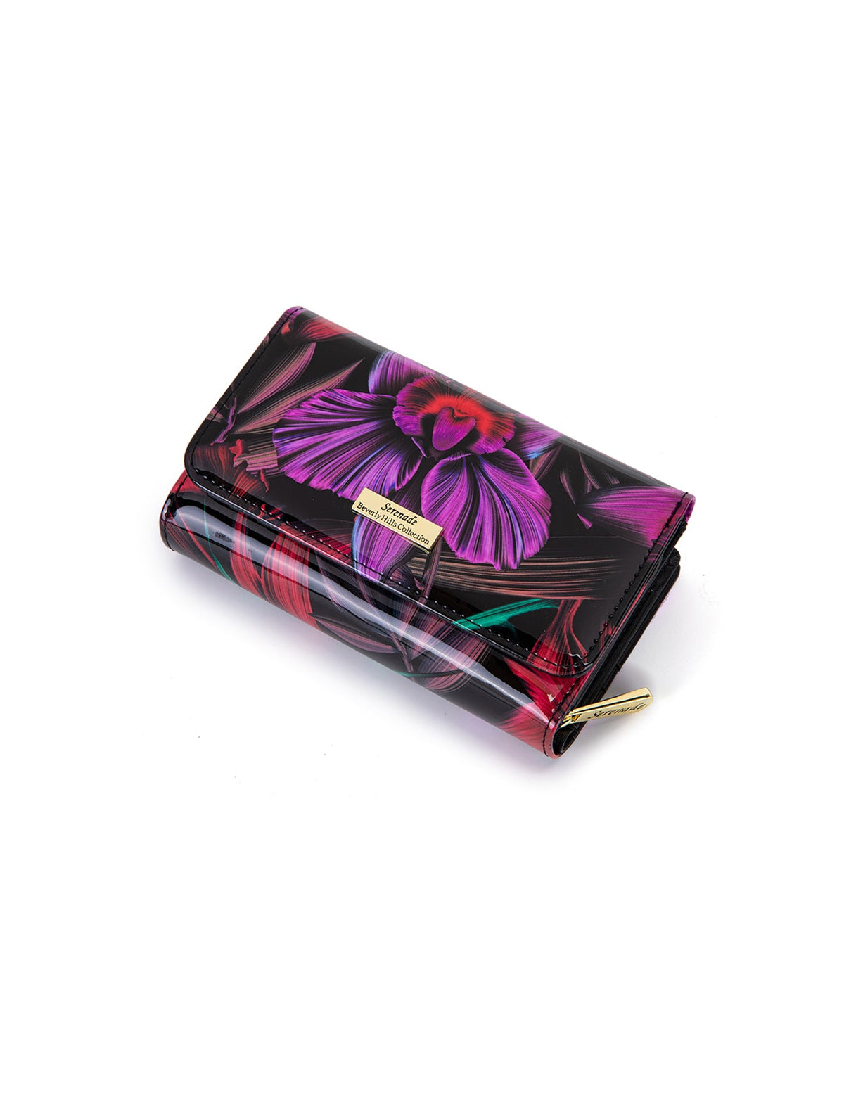 ORCHID MED LEATHER RFID WALLET- WSF1502