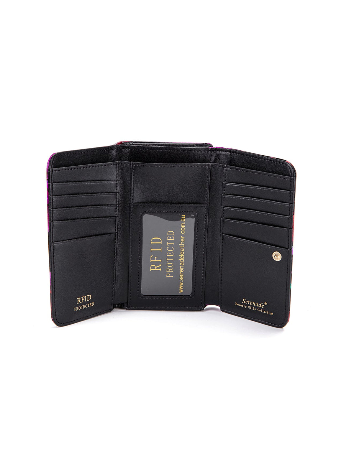 ORCHID MED LEATHER RFID WALLET- WSF1502