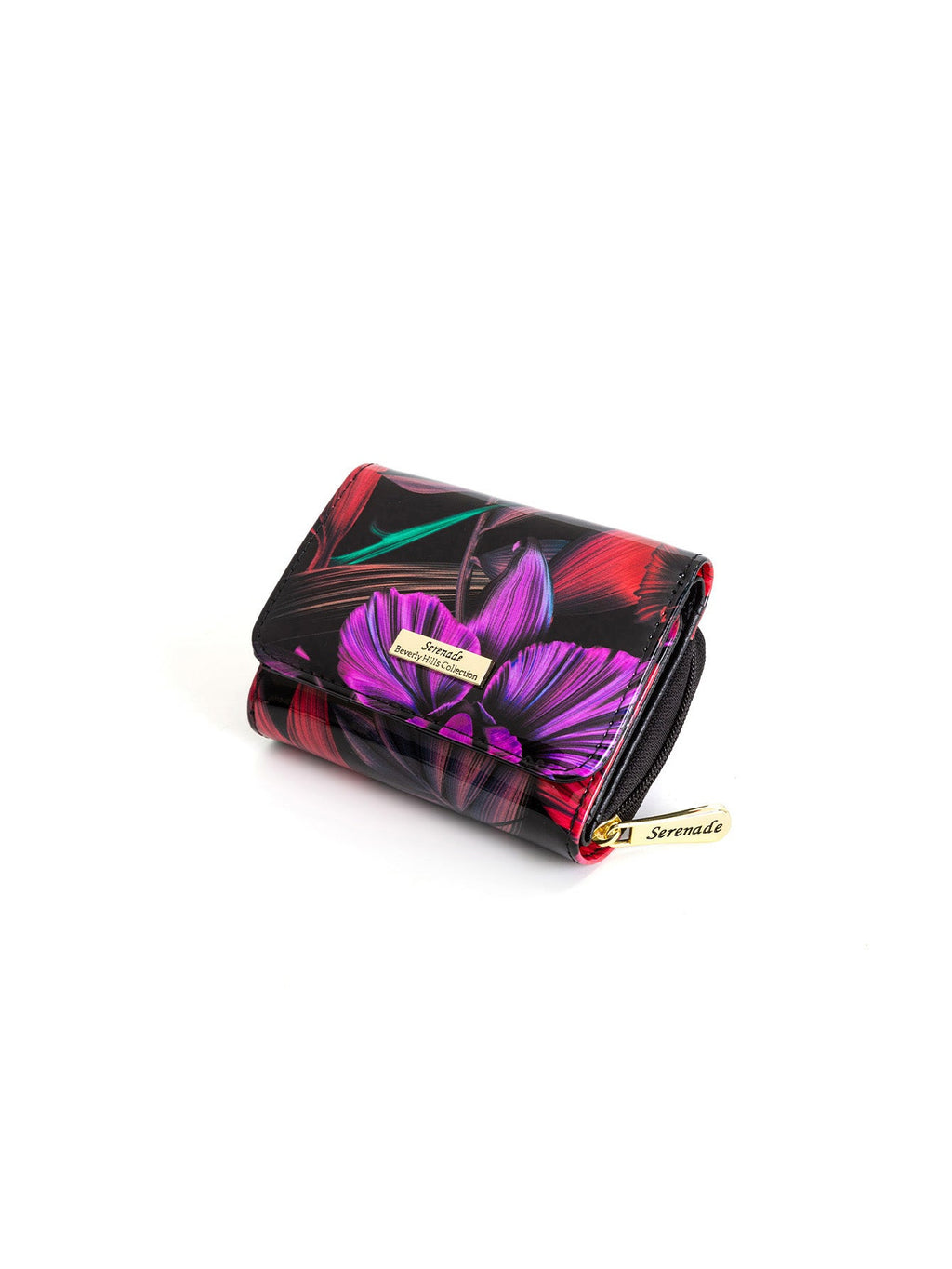 ORCHID SML PATENT LEATHER WALLET WITH RFID-WSF1503