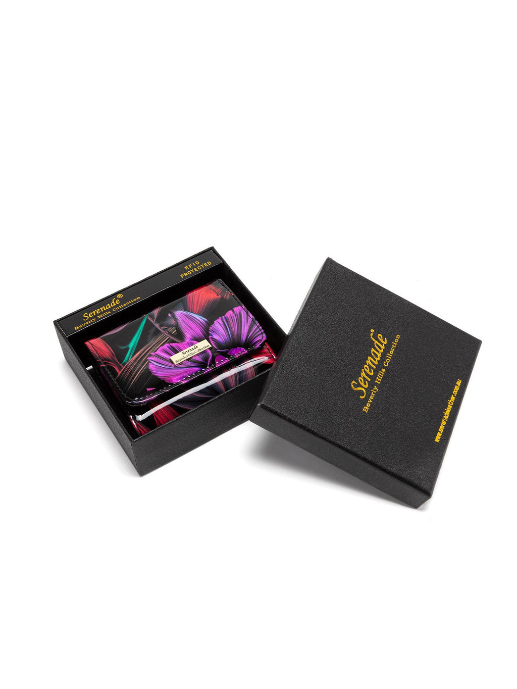 ORCHID SML PATENT LEATHER WALLET WITH RFID-WSF1503