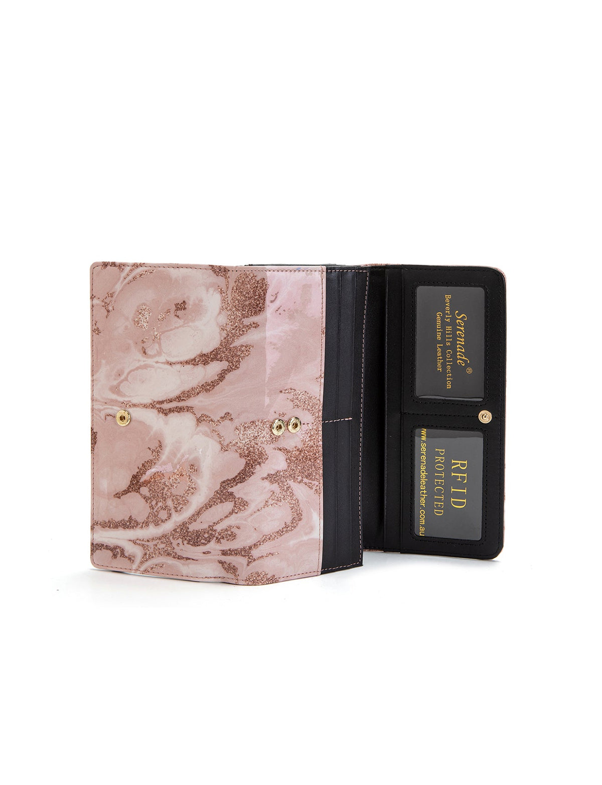 ZAHIRA  LARGE LEATHER RFID WALLET- WSF1701