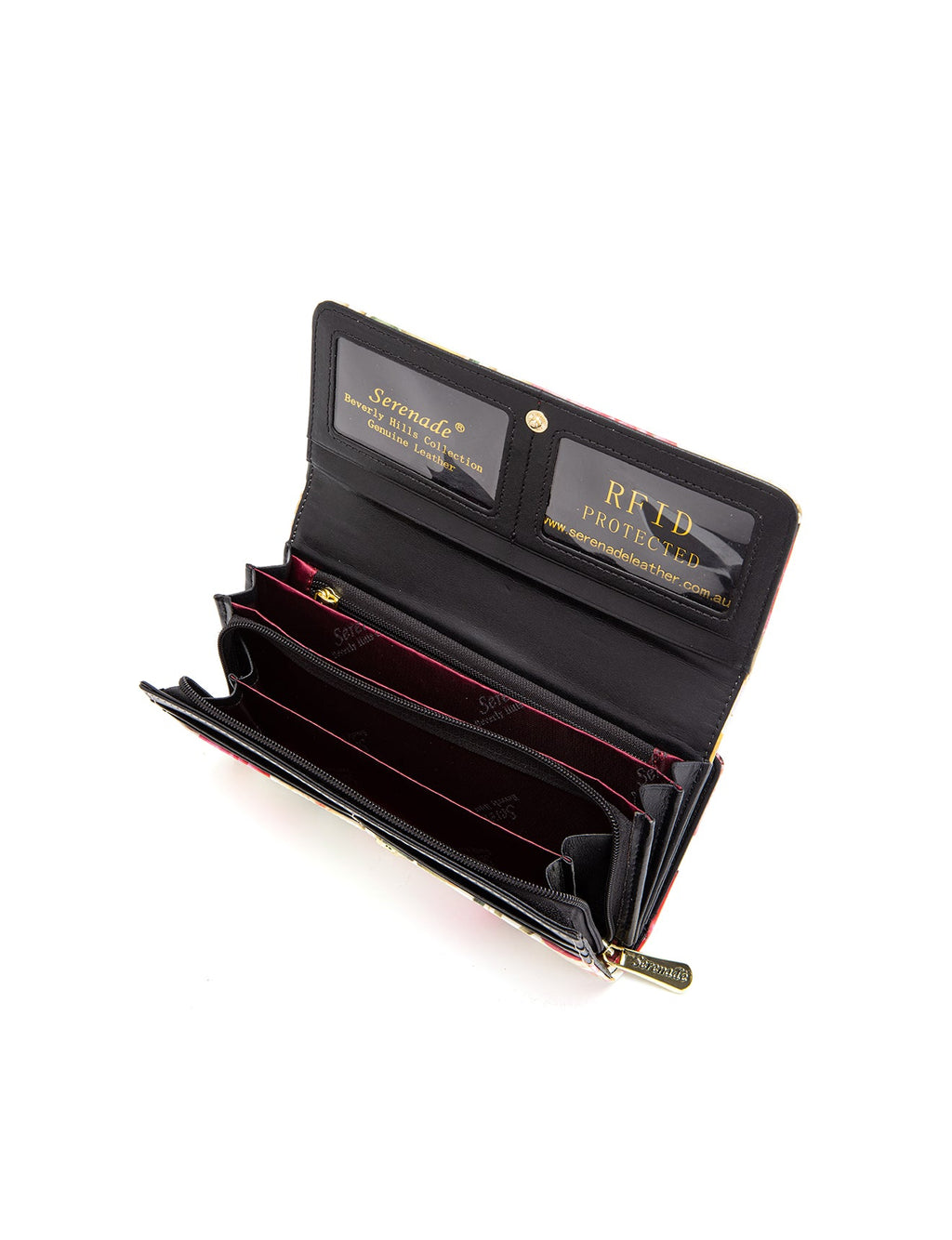 SPRING TULIP LARGE LEATHER RFID WALLET- WSF2101