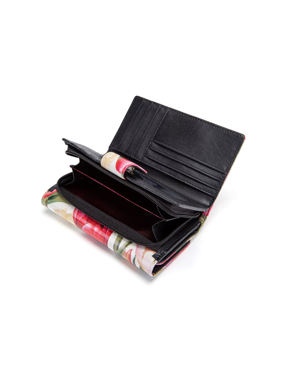 SPRING TULIP MED LEATHER RFID WALLET- WSF2102