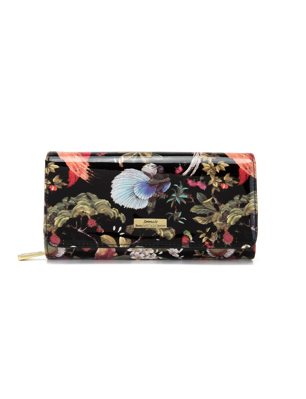 SONGBIRD LARGE  PATENT LEATHER WALLET WITH RFID- WSF2601- SALE