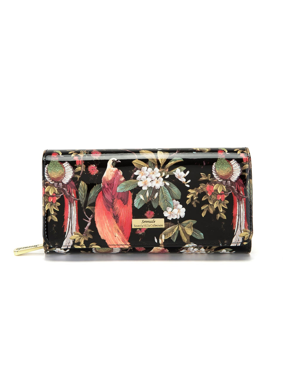 SONGBIRD LARGE  PATENT LEATHER WALLET WITH RFID- WSF2601- SALE