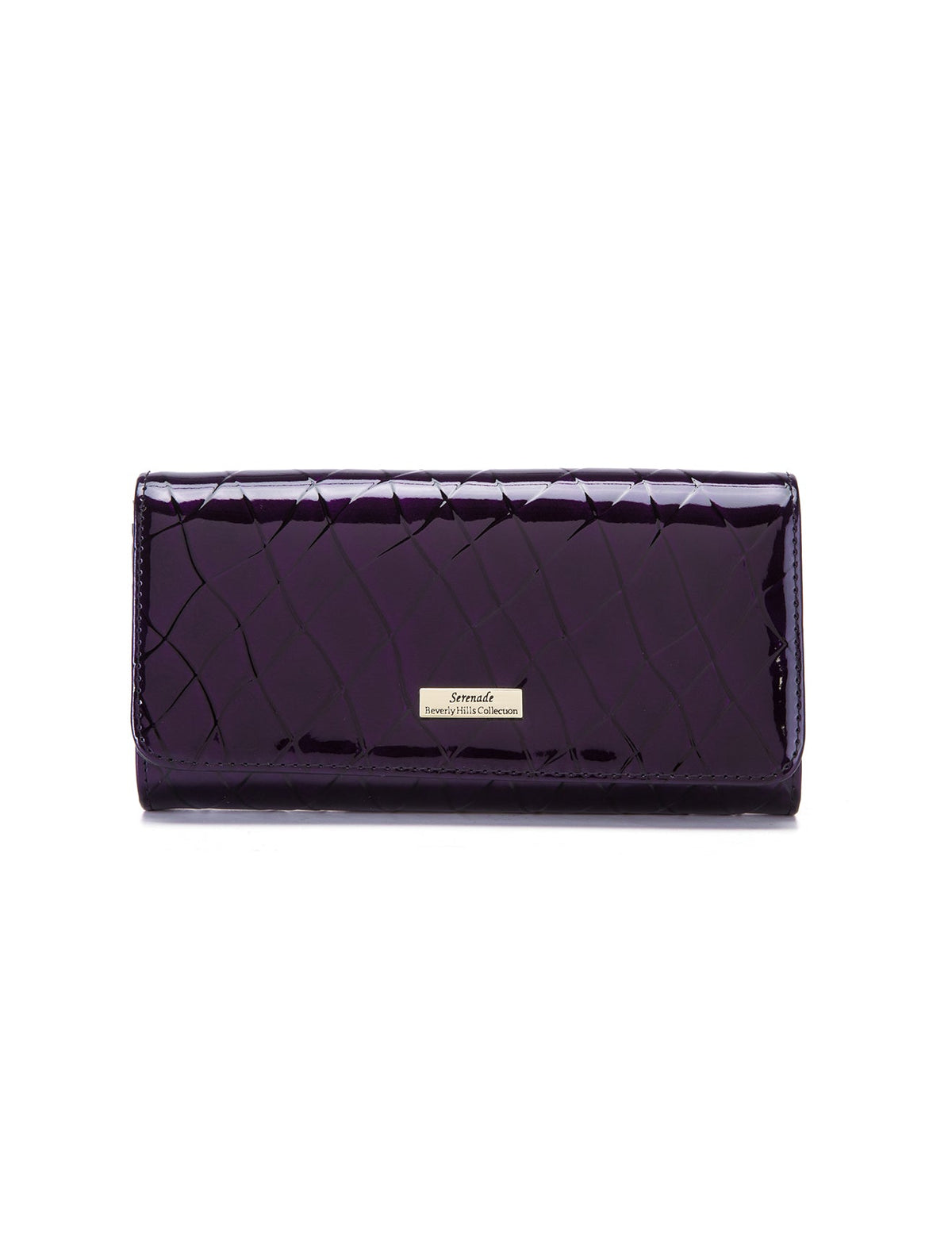 YOLANDA LARGE  PATENT LEATHER WALLET WITH RFID- WSF2701