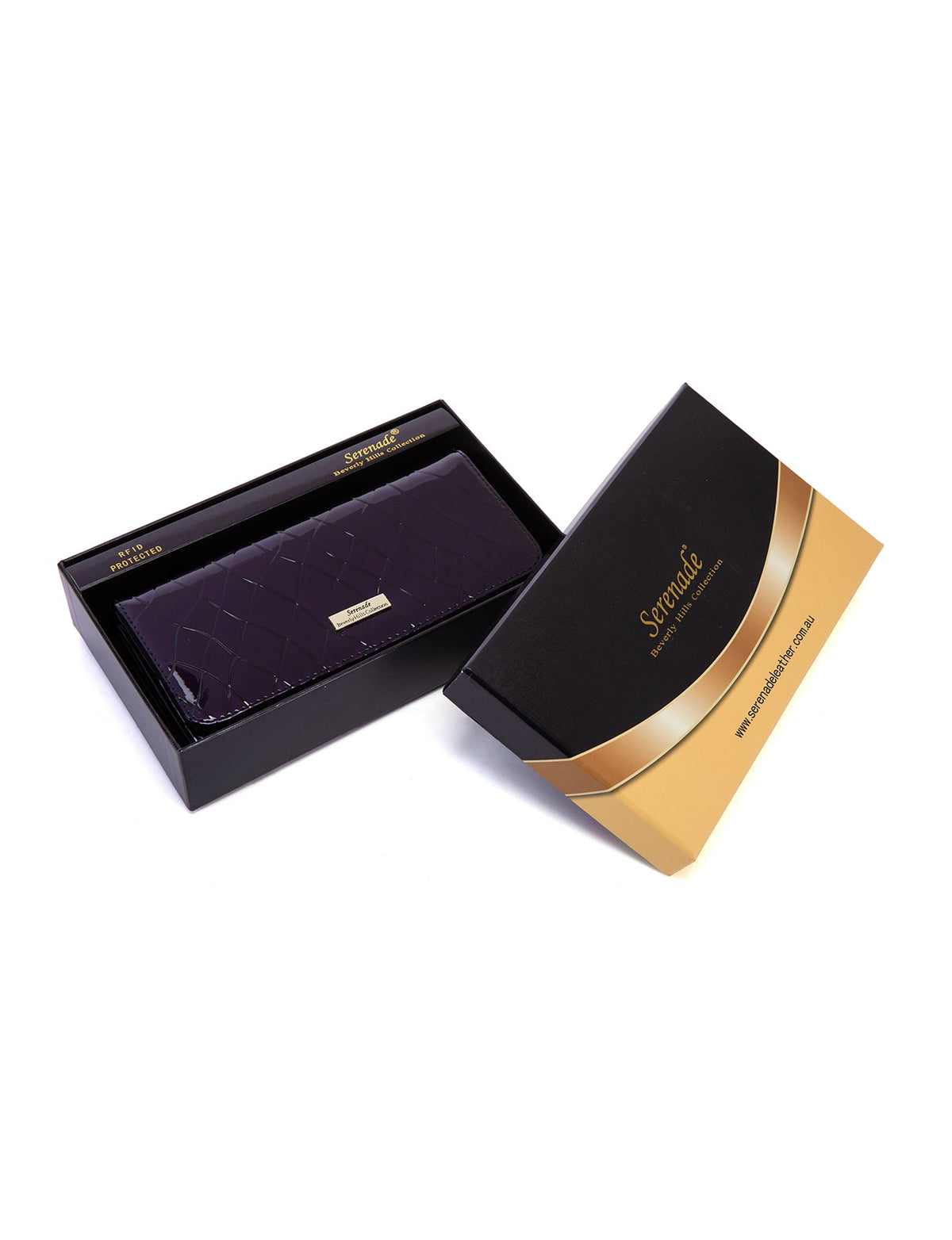 YOLANDA LARGE  PATENT LEATHER WALLET WITH RFID- WSF2701