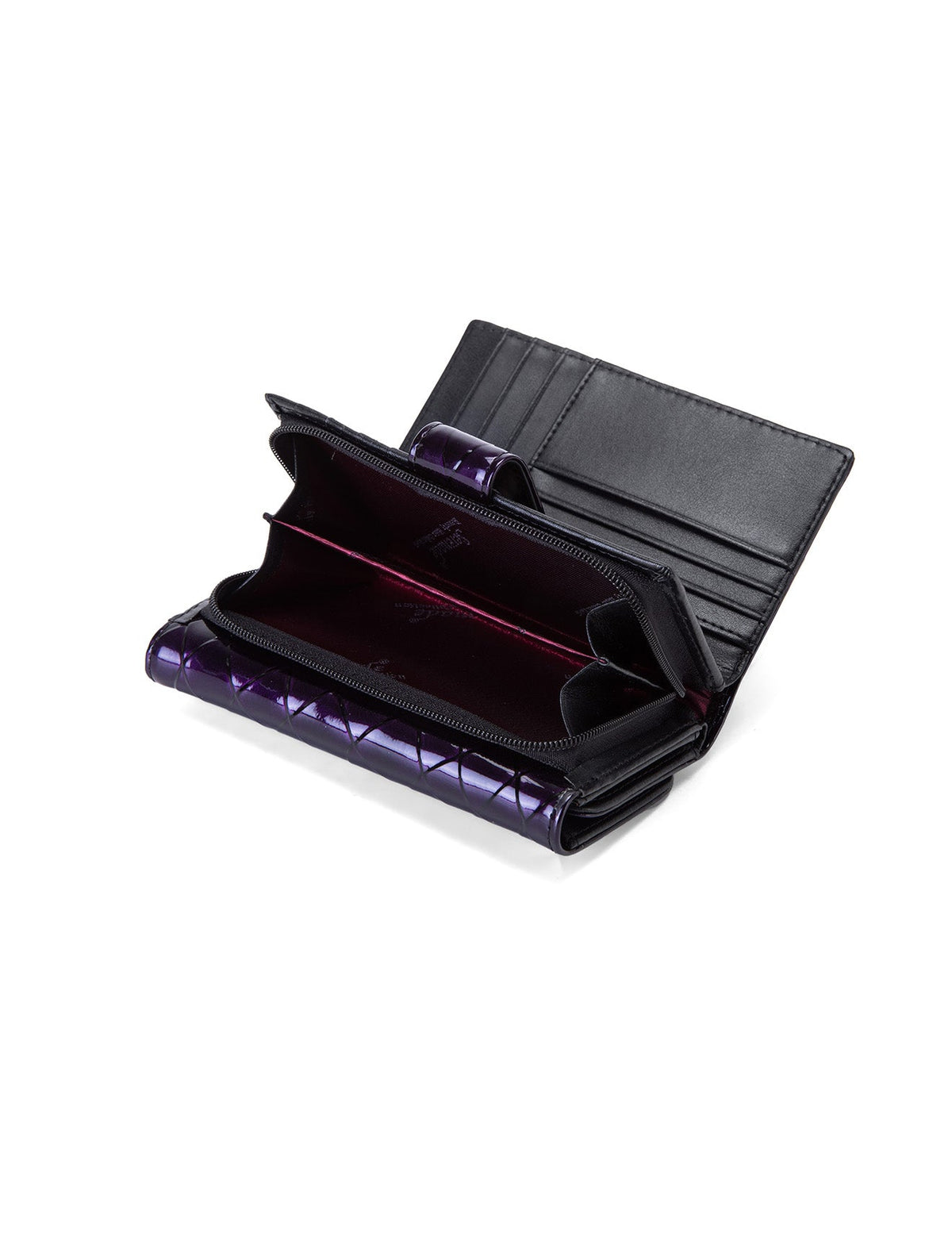 YOLANDA  MEDIUM PATENT LEATHER WALLET WITH RFID-WSF2702
