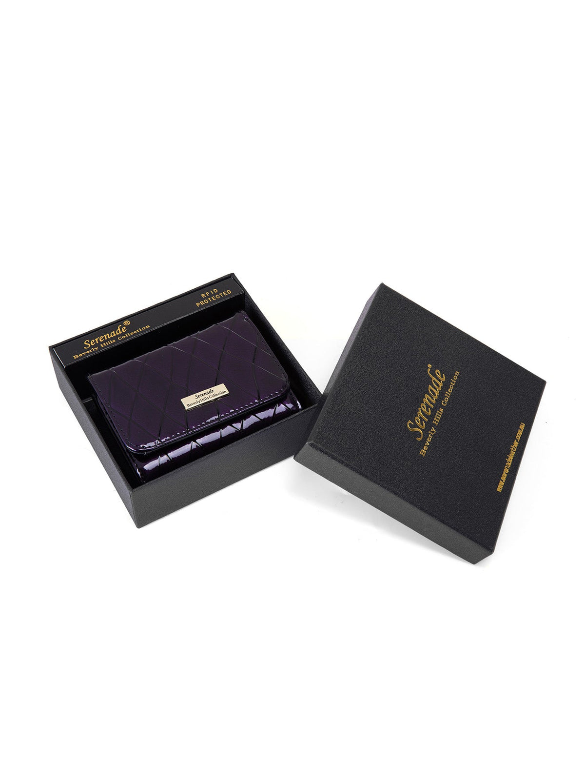 YOLANDA SML PATENT LEATHER WALLET WITH RFID-WSF2703