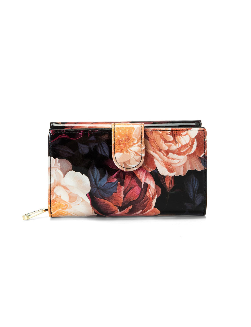 HARRIET  MEDIUM PATENT LEATHER WALLET WITH RFID- WSF2802