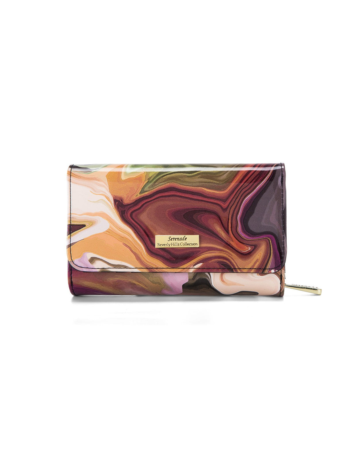 AUTUMN AURORA MEDIUM PATENT LEATHER WALLET WITH RFID- WSF3302