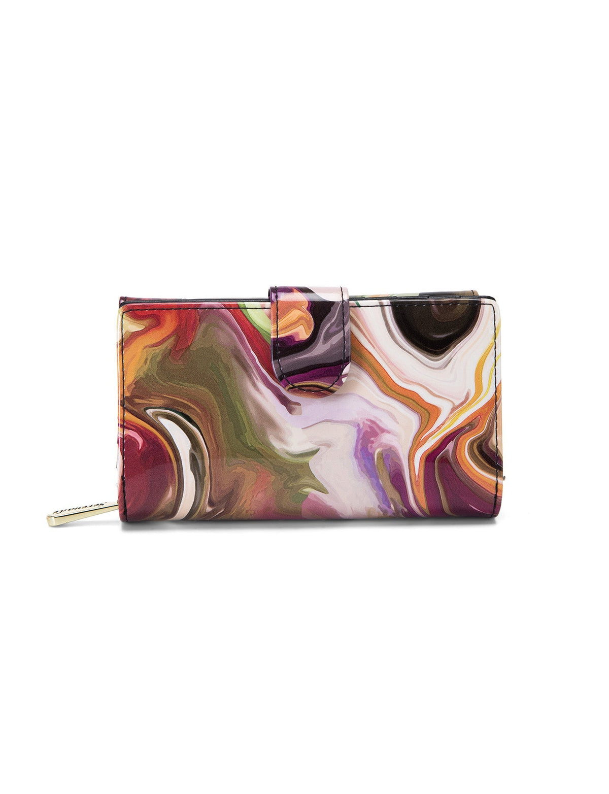 AUTUMN AURORA MEDIUM PATENT LEATHER WALLET WITH RFID- WSF3302