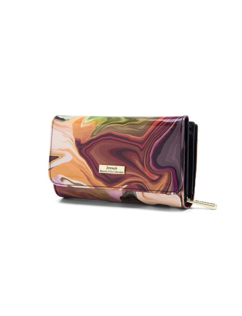 AUTUMN AURORA MEDIUM PATENT LEATHER WALLET WITH RFID- WSF3302