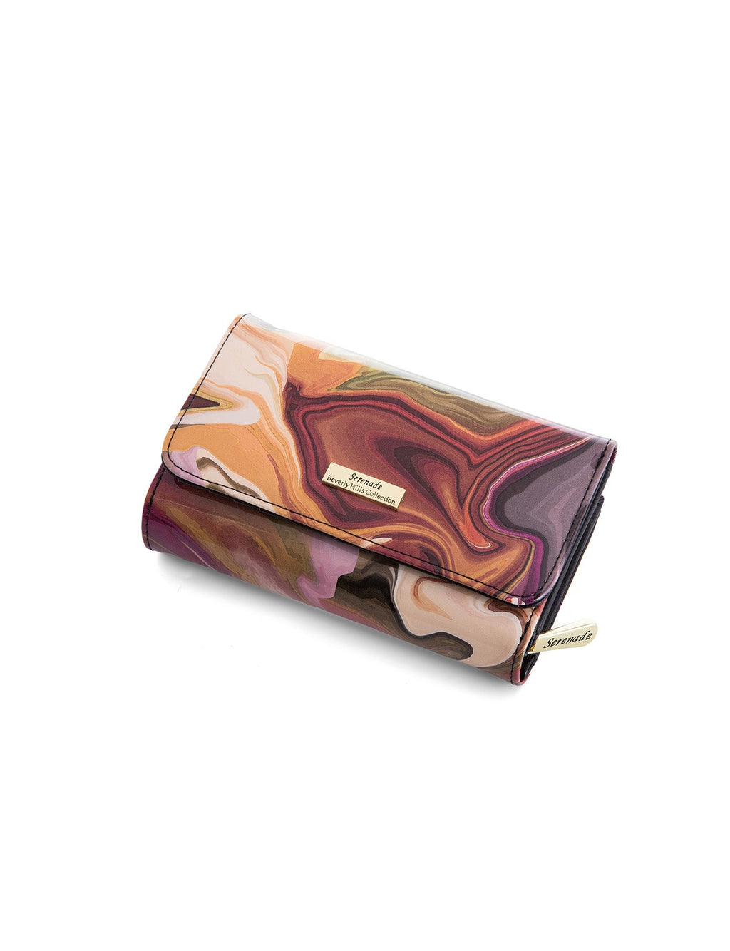 AUTUMN AURORA MEDIUM PATENT LEATHER WALLET WITH RFID- WSF3302