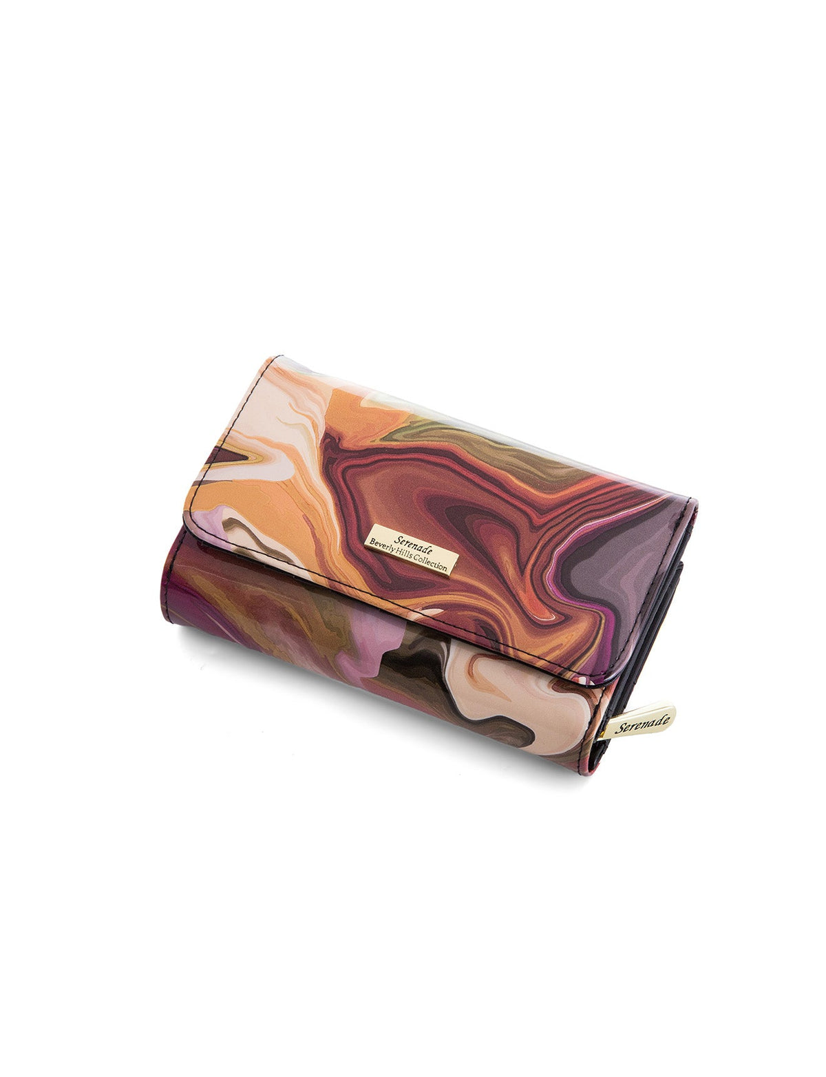 AUTUMN AURORA MEDIUM PATENT LEATHER WALLET WITH RFID- WSF3302