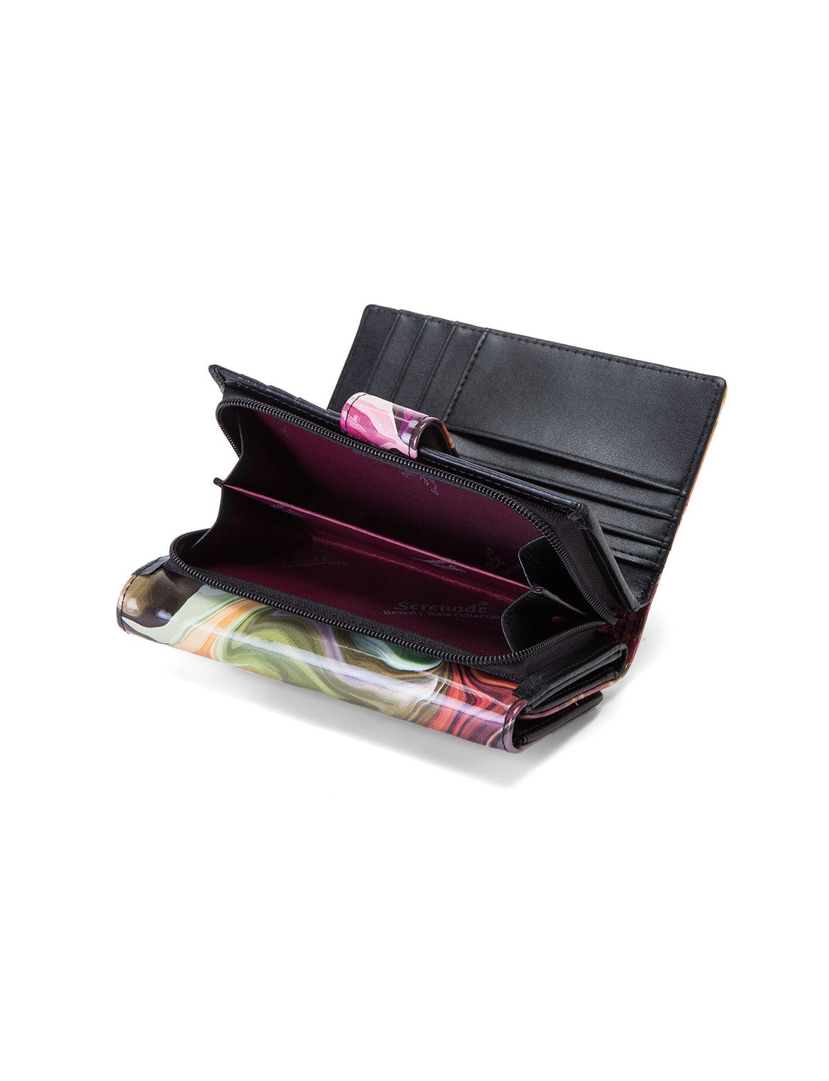 AUTUMN AURORA MEDIUM PATENT LEATHER WALLET WITH RFID- WSF3302