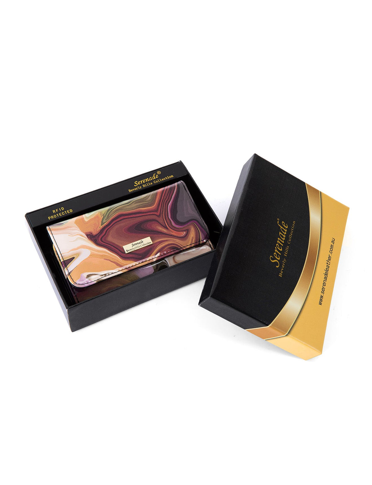 AUTUMN AURORA MEDIUM PATENT LEATHER WALLET WITH RFID- WSF3302