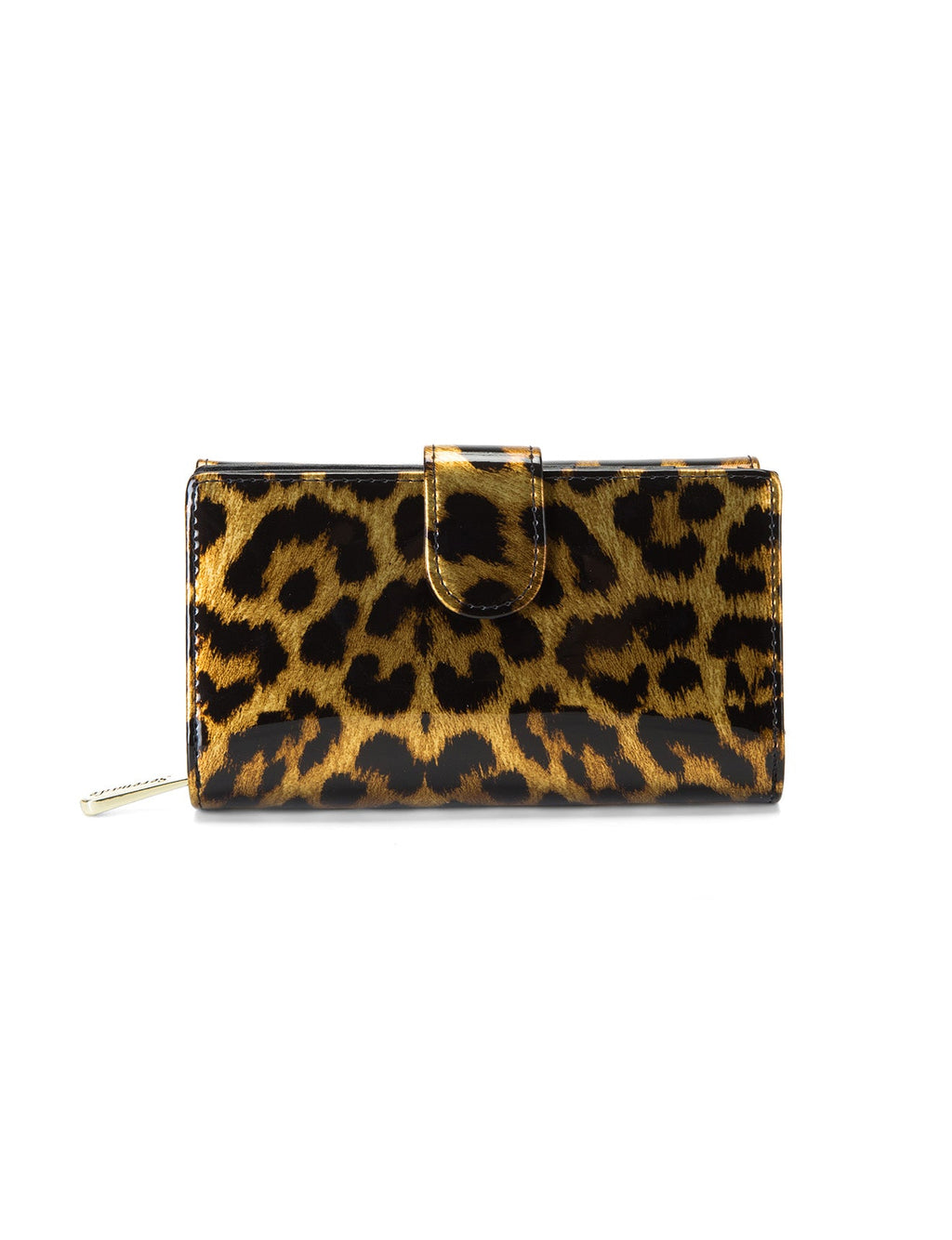ROUGUE LEOPARD  MEDIUM PATENT LEATHER WALLET WITH RFID-WSF3502