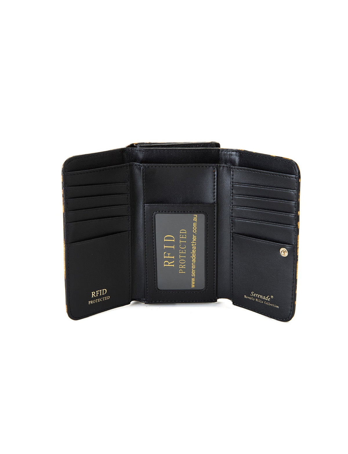 ROUGUE LEOPARD  MEDIUM PATENT LEATHER WALLET WITH RFID-WSF3502