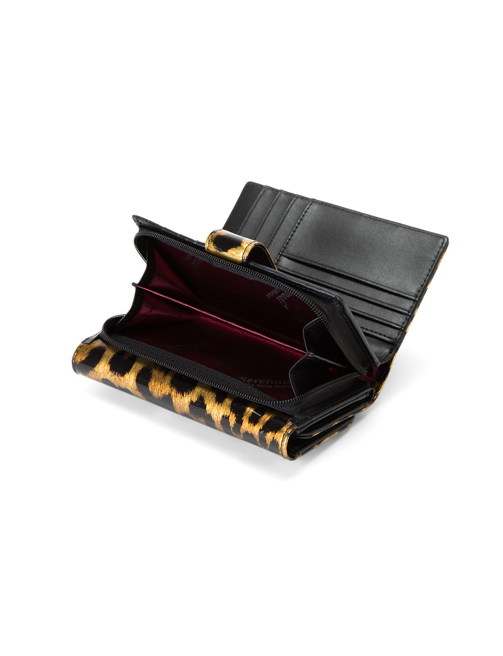 ROUGUE LEOPARD  MEDIUM PATENT LEATHER WALLET WITH RFID-WSF3502