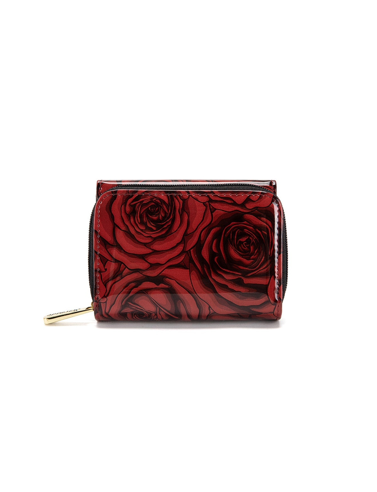 ROSE BUDS SML PATENT LEATHER WALLET WITH RFID- WSF3803