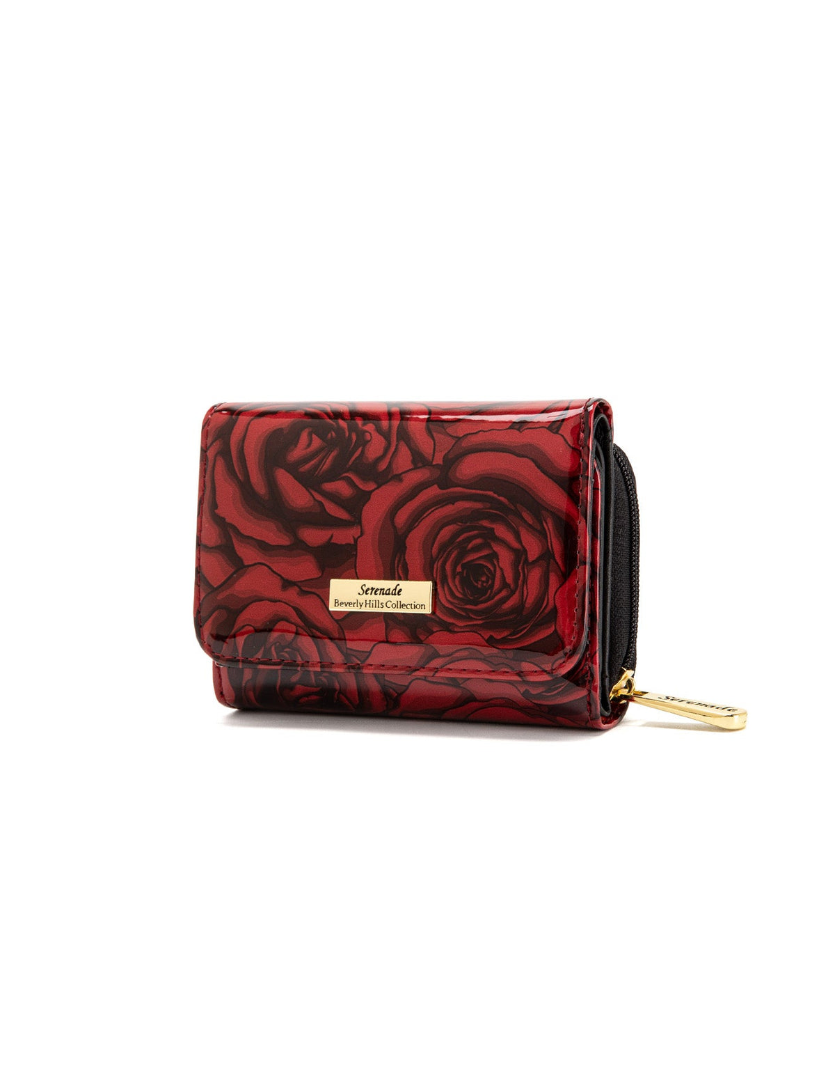 ROSE BUDS SML PATENT LEATHER WALLET WITH RFID- WSF3803