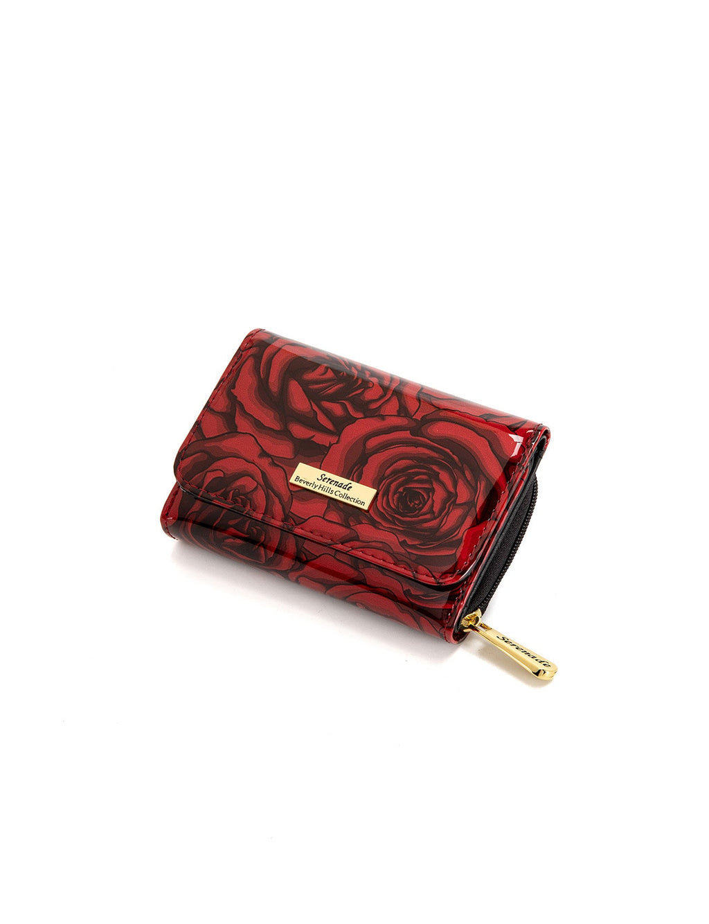 ROSE BUDS SML PATENT LEATHER WALLET WITH RFID- WSF3803