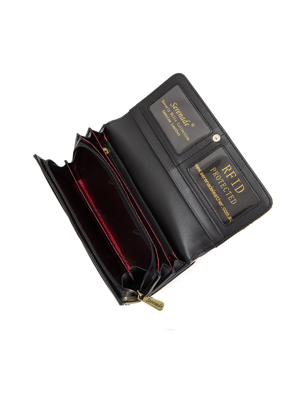 AMAZON LARGE  PATENT LEATHER WALLET WITH RFID- WSF3901