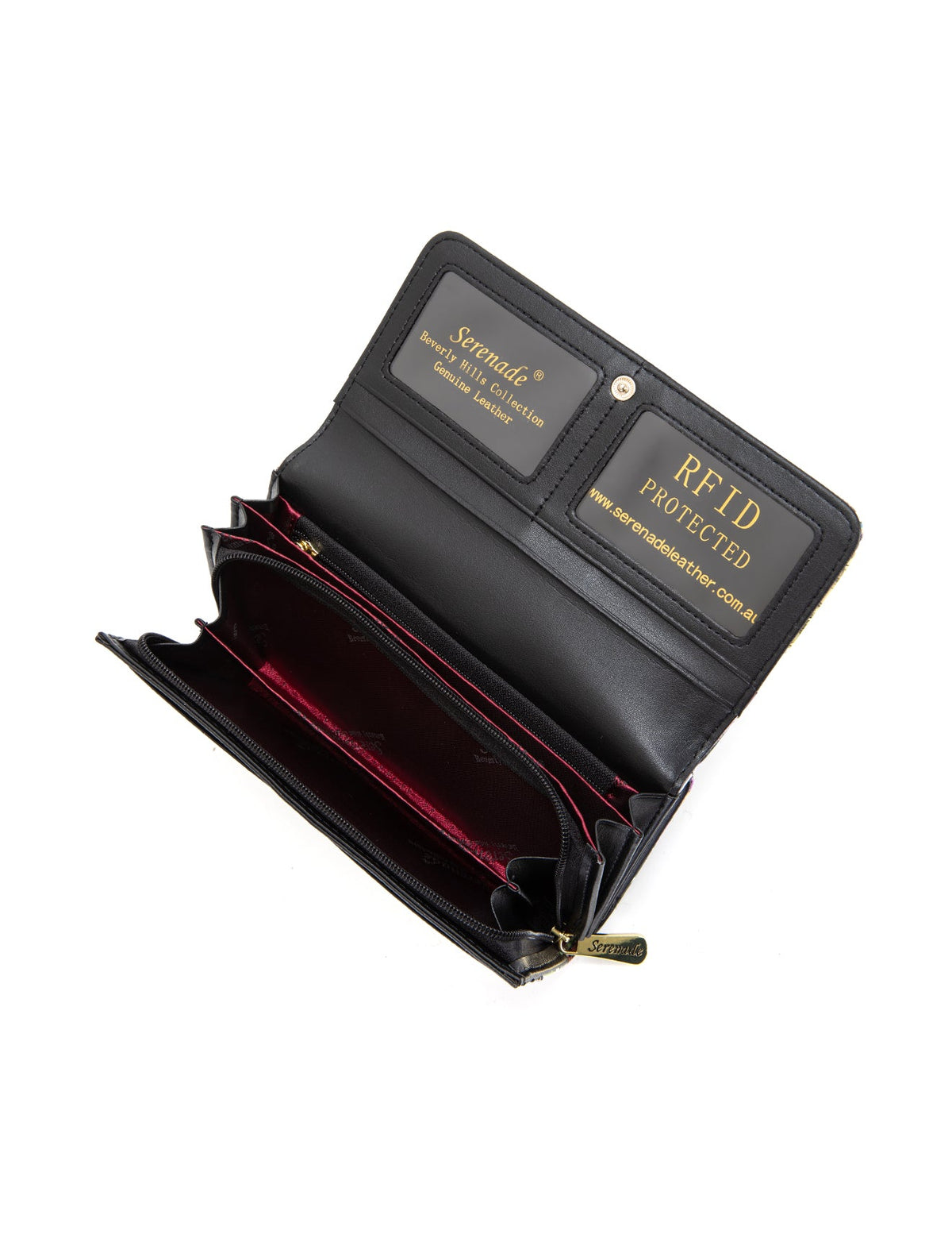 PALMS LARGE  PATENT LEATHER WALLET WITH RFID- WSF4001