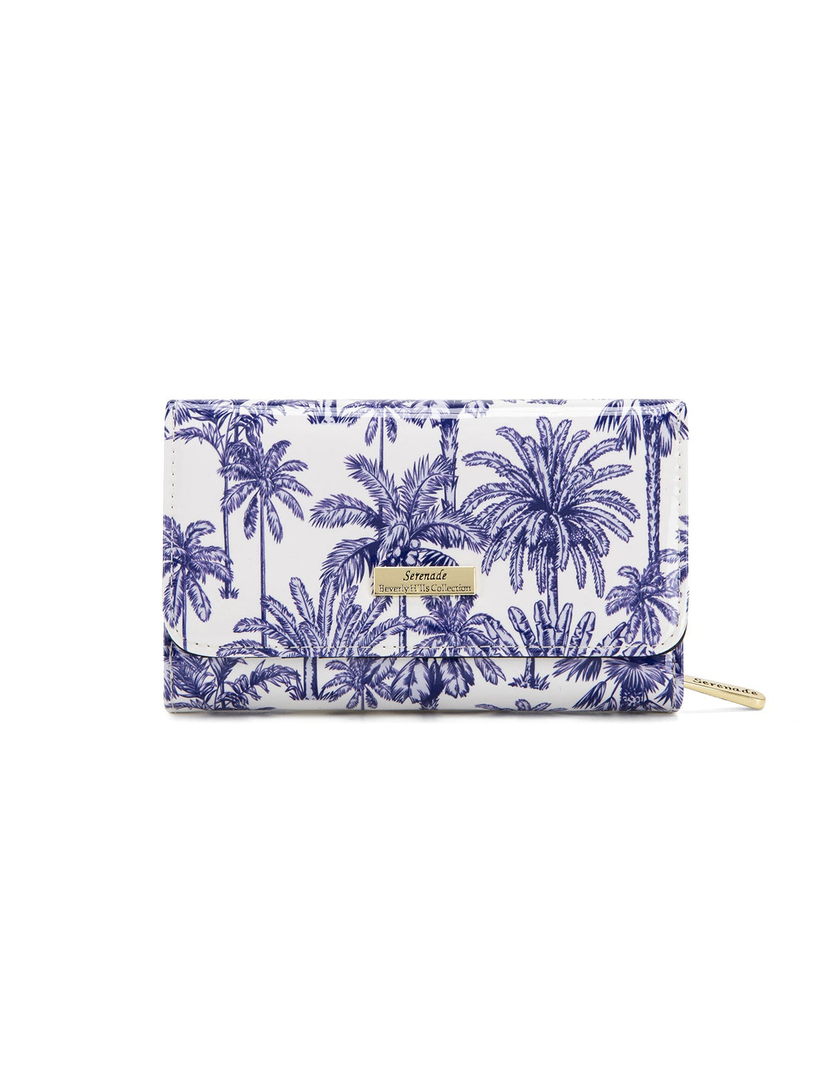 PALMS MEDIUM PATENT LEATHER WALLET WITH RFID- WSF4002