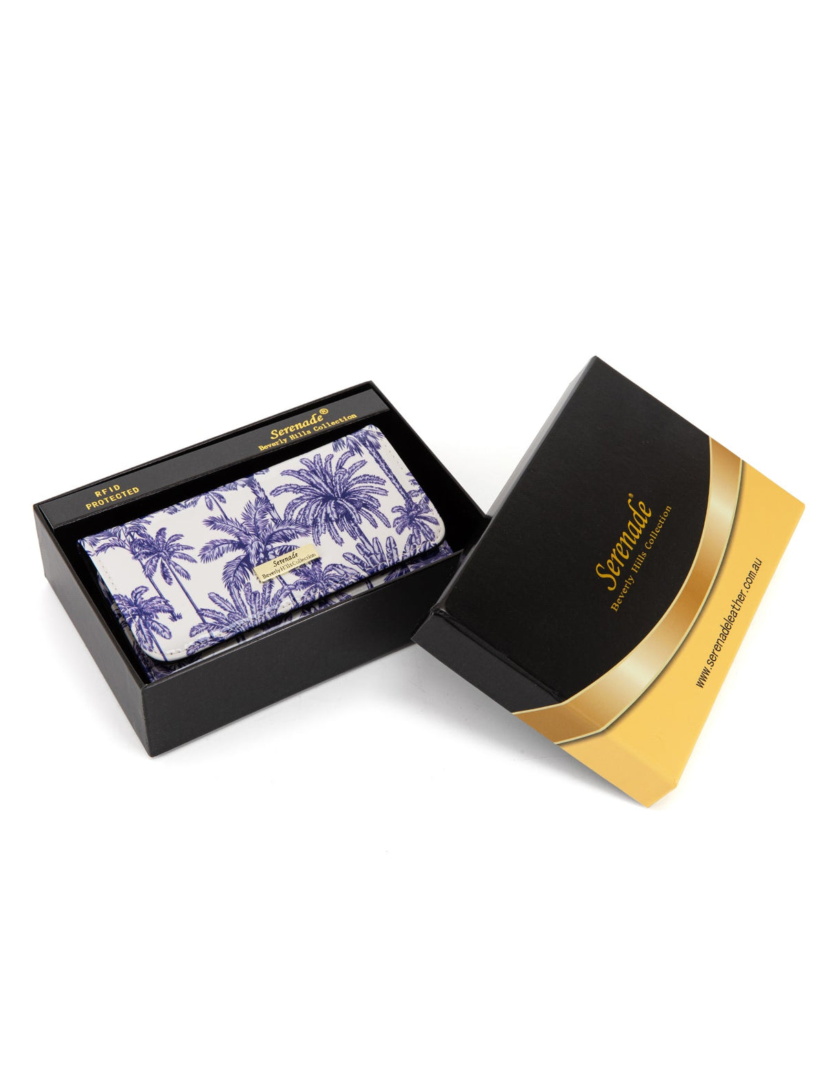 PALMS MEDIUM PATENT LEATHER WALLET WITH RFID- WSF4002