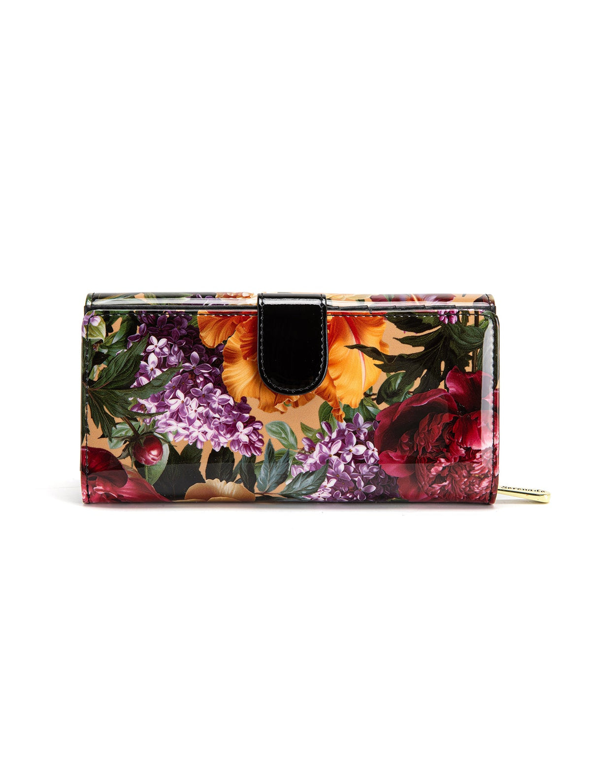 BOUQUET LARGE  PATENT LEATHER WALLET WITH RFID- WSF4101
