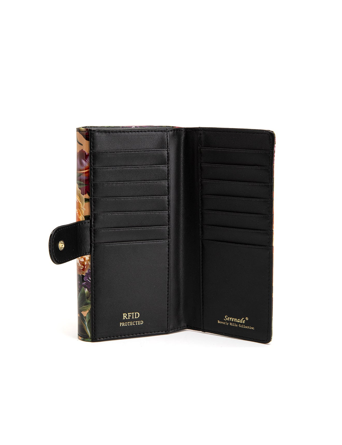 BOUQUET LARGE  PATENT LEATHER WALLET WITH RFID- WSF4101