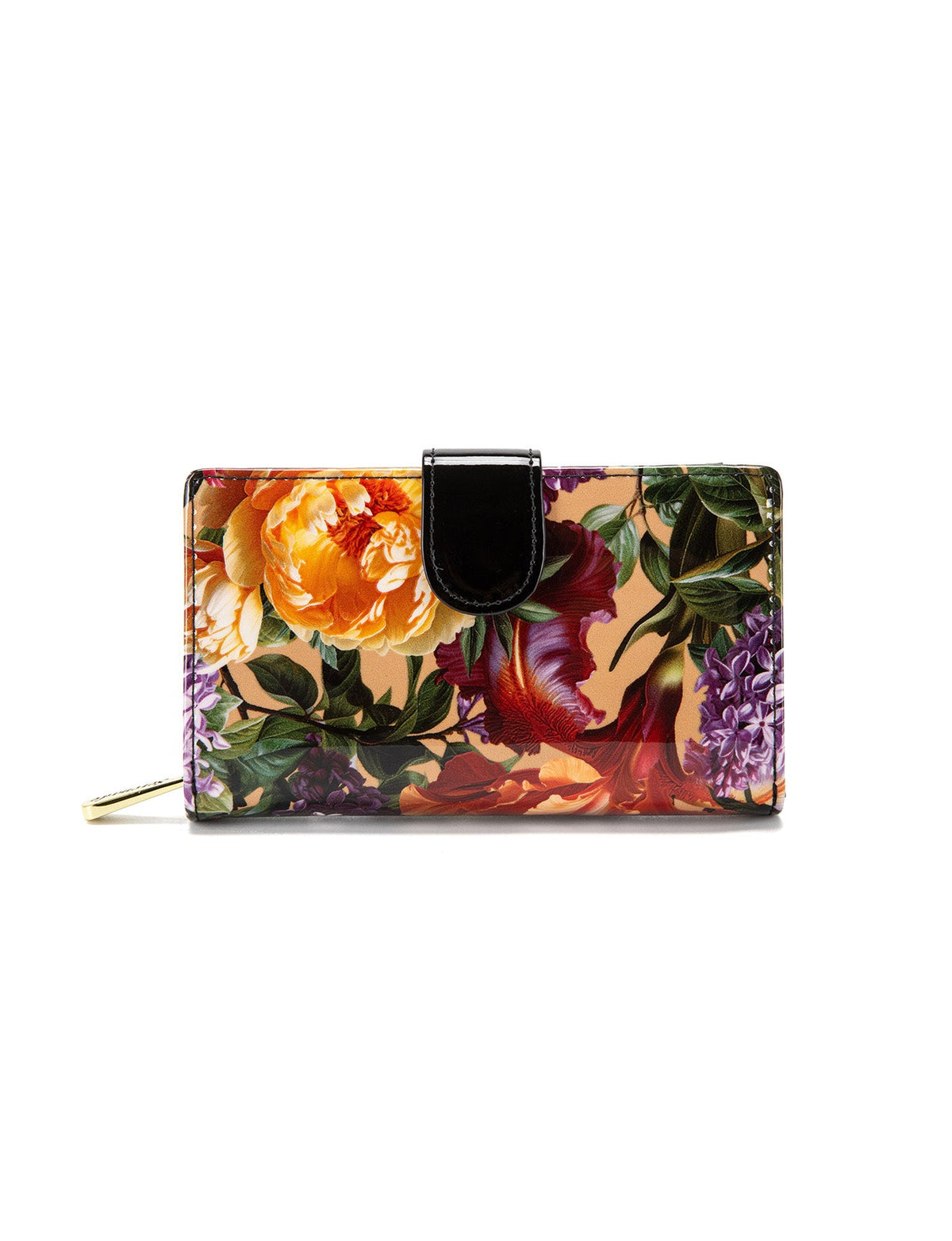 BOUQUET MEDIUM PATENT LEATHER WALLET WITH RFID- WSF4102