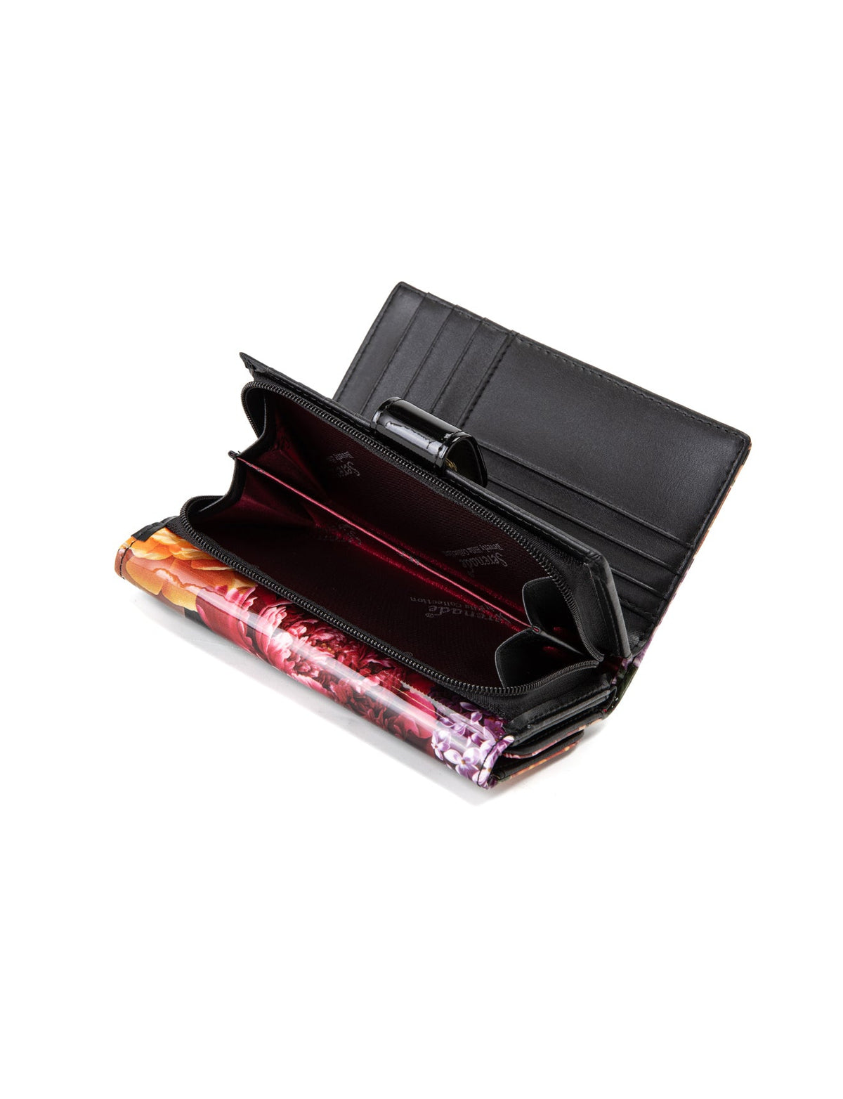 BOUQUET MEDIUM PATENT LEATHER WALLET WITH RFID- WSF4102