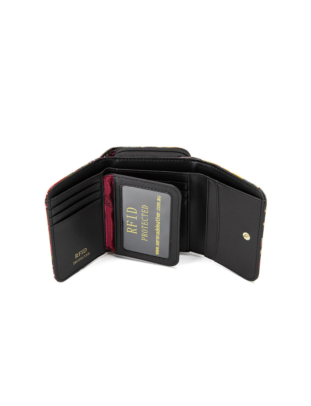 BOUQUET SML PATENT LEATHER WALLET WITH RFID- WSF4103