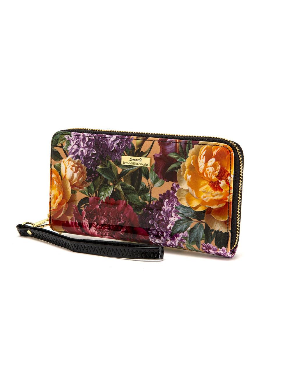 BOUQUET ZIP AROUND LEATHER RFID WALLET- WSF4116