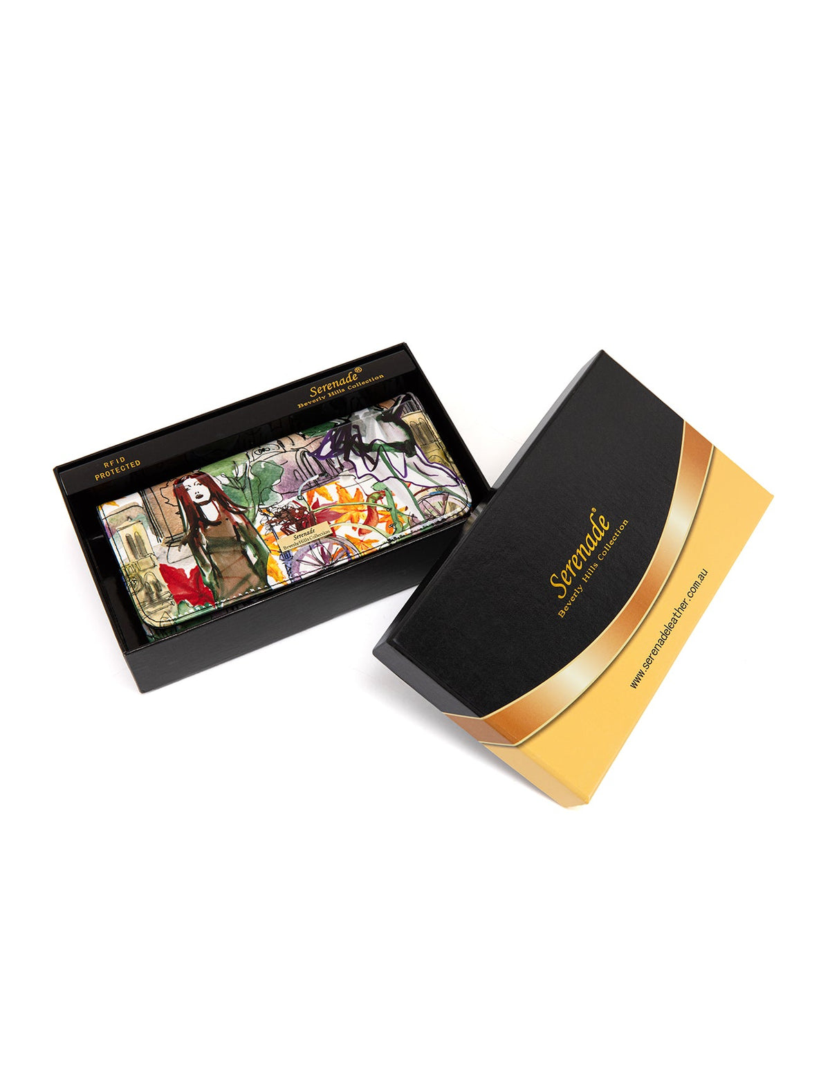 PARISIAN LARGE  PATENT LEATHER WALLET WITH RFID- WSF4201