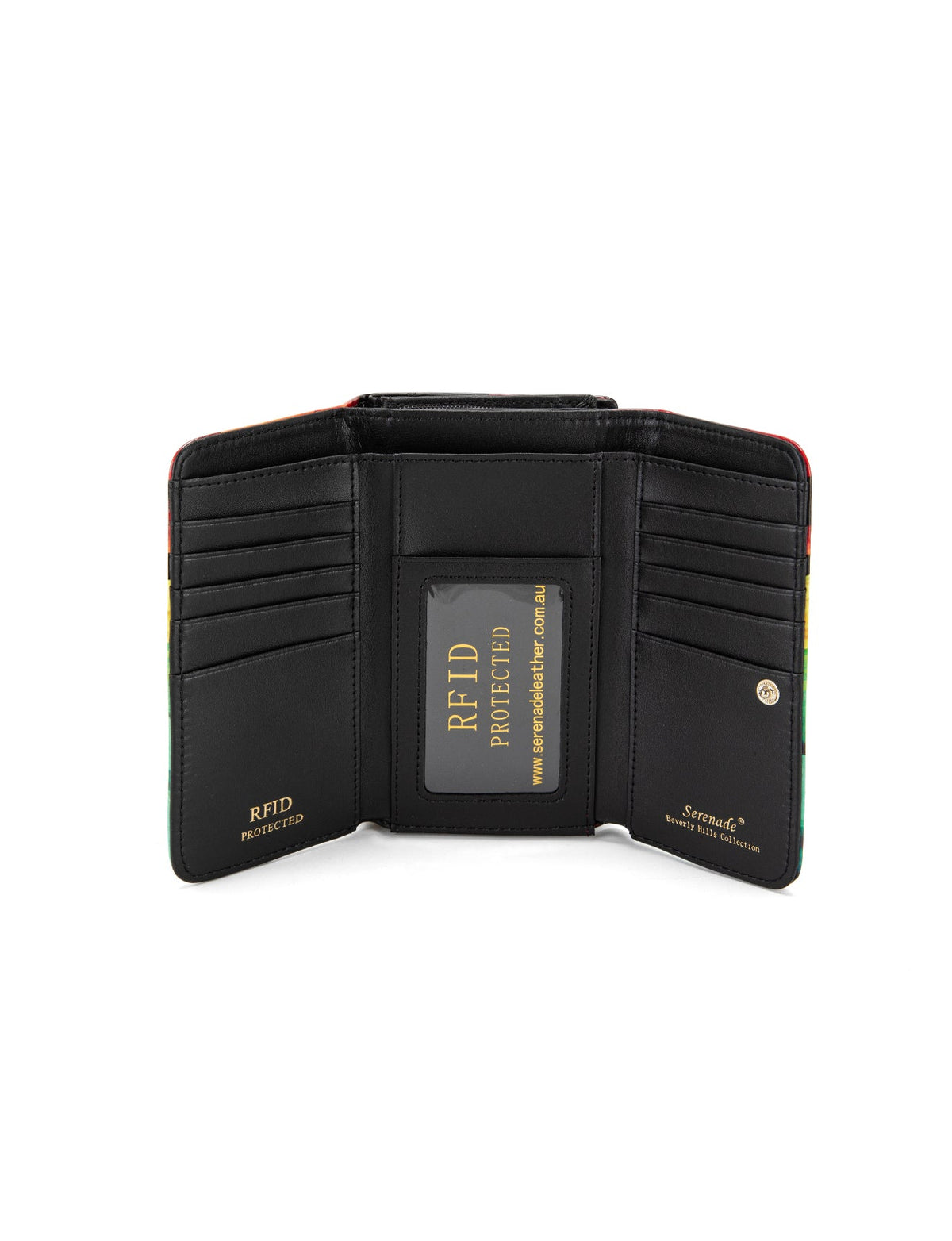 FLAME MEDIUM PATENT LEATHER WALLET WITH RFID- WSF4402