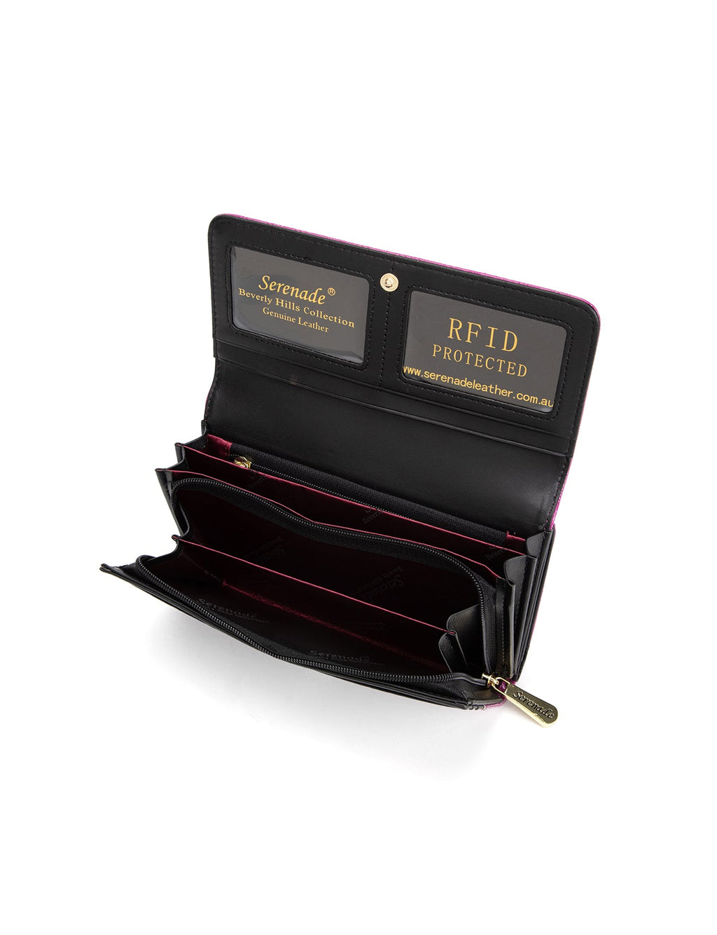 AMIRA LARGE  PATENT LEATHER WALLET WITH RFID-WSF4501-MAG