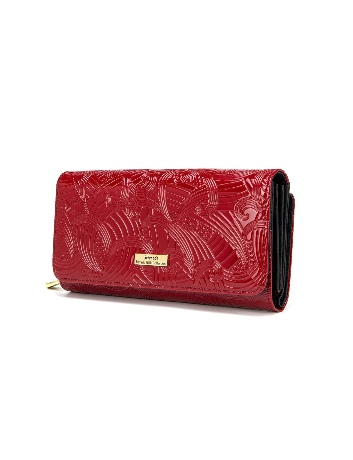 AMIRA LARGE  PATENT LEATHER WALLET WITH RFID- WSF4501-RED- NEW IN