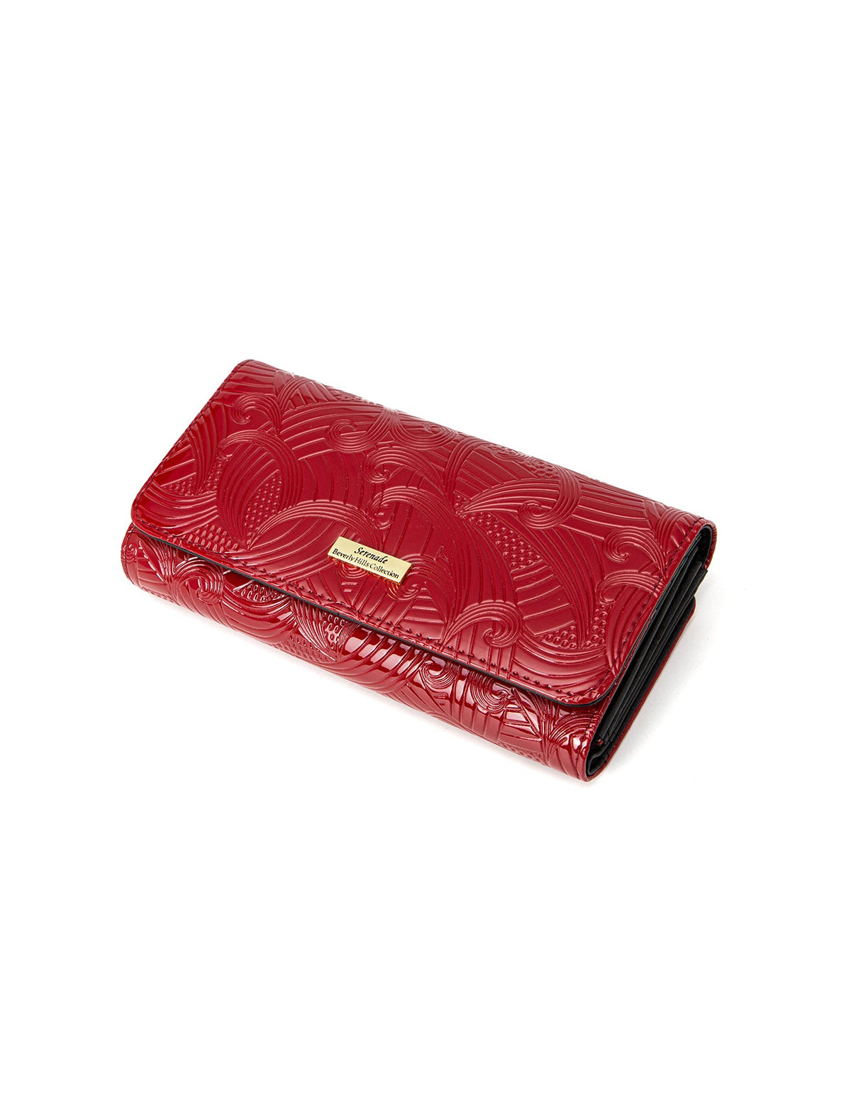 AMIRA LARGE  PATENT LEATHER WALLET WITH RFID- WSF4501-RED- NEW IN