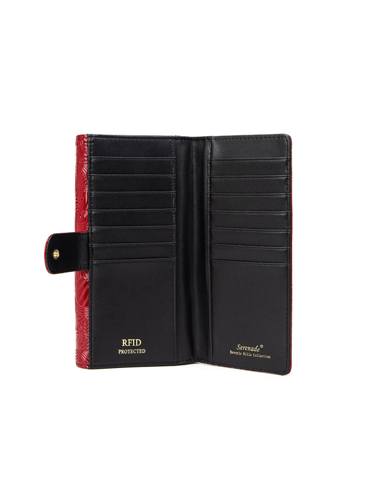 AMIRA LARGE  PATENT LEATHER WALLET WITH RFID- WSF4501-RED- NEW IN