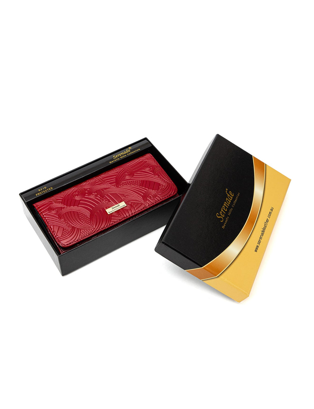AMIRA LARGE  PATENT LEATHER WALLET WITH RFID- WSF4501-RED- NEW IN