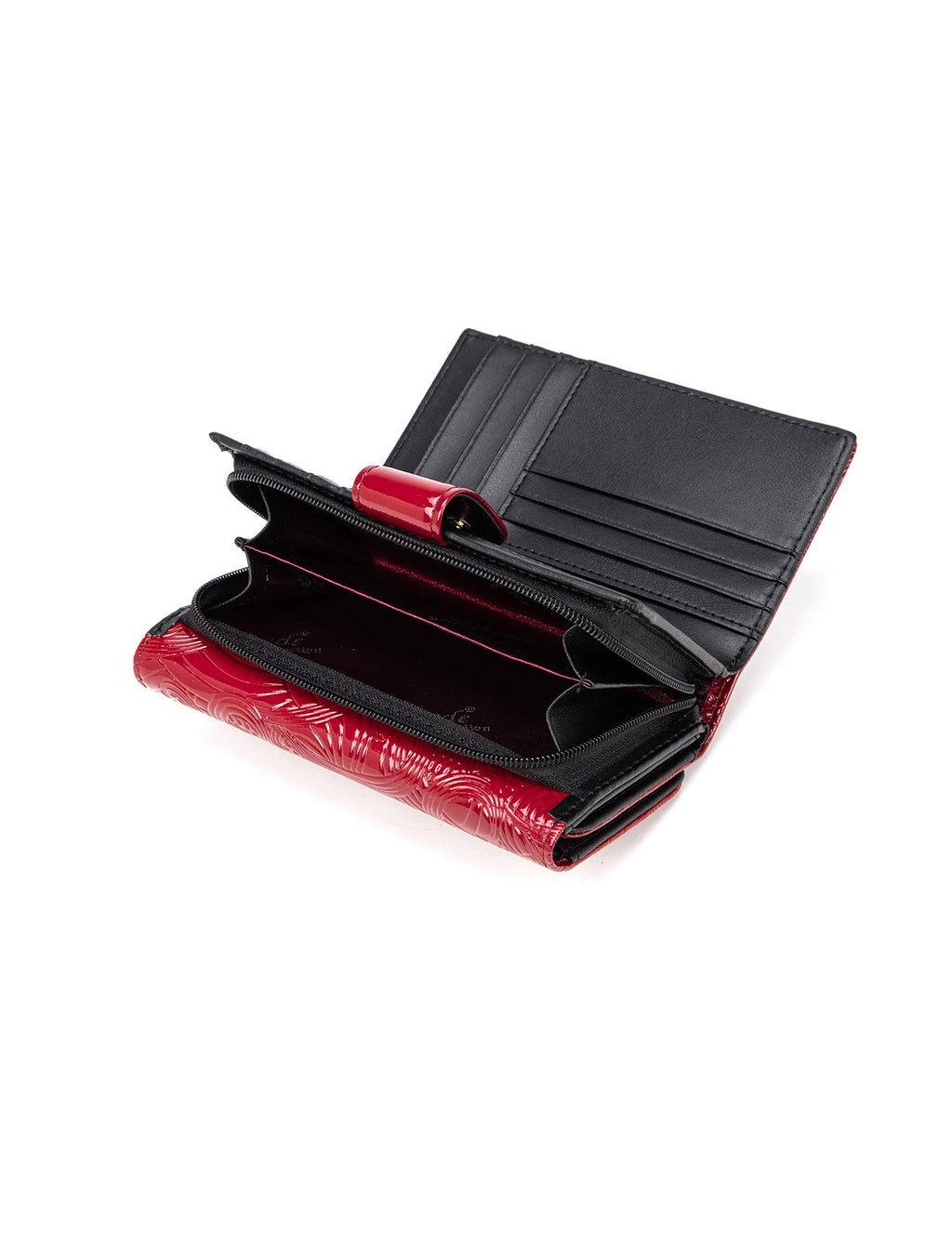 AMIRA MEDIUM PATENT LEATHER WALLET WITH RFID- WSF4502-RED- NEW IN