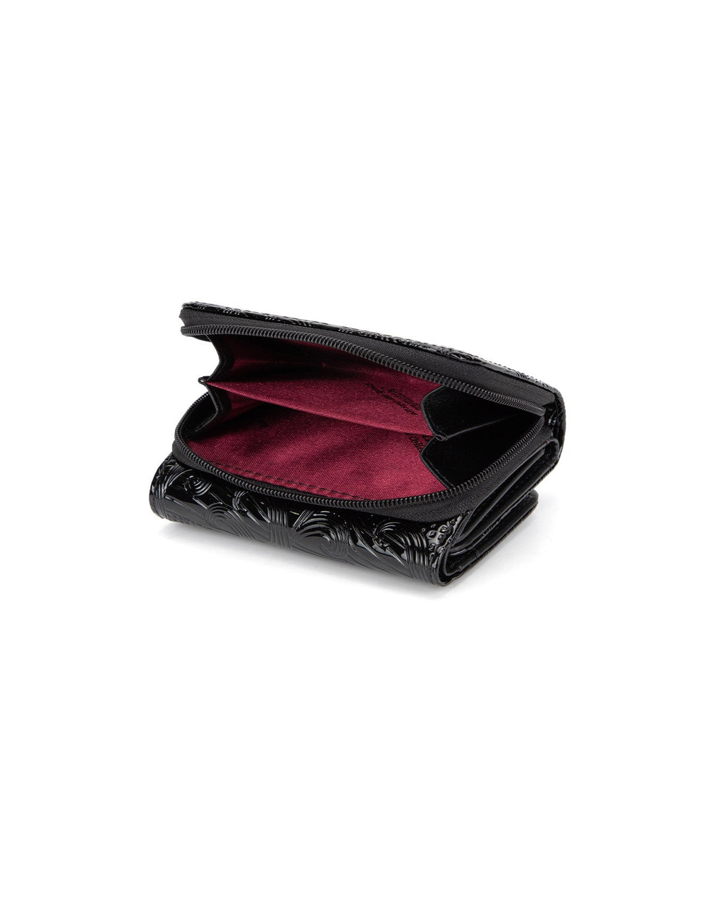 AMIRA SML PATENT LEATHER WALLET WITH RFID- WSF4503-BLK