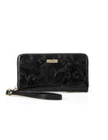 AMIRA ZIP AROUND LEATHER RFID WALLET- WSF4516-BLK