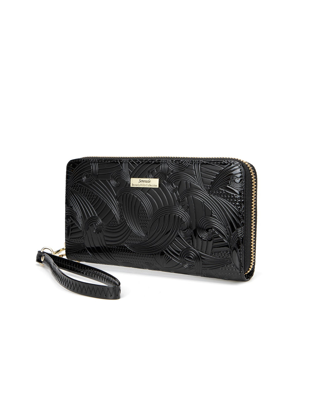 AMIRA ZIP AROUND LEATHER RFID WALLET- WSF4516-BLK