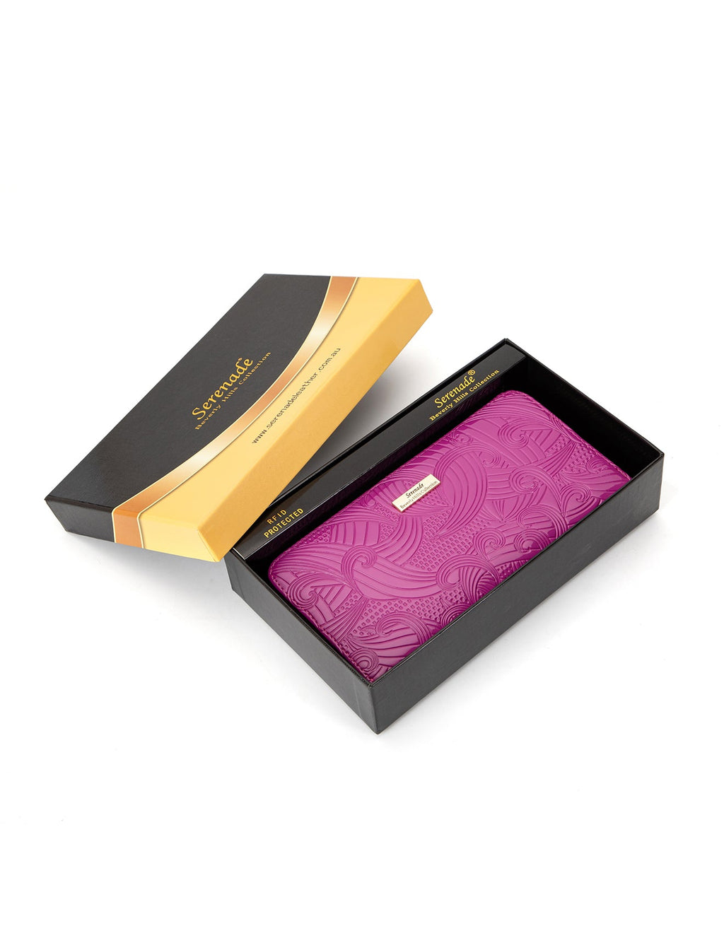 AMIRA ZIP AROUND LEATHER RFID WALLET- WSF4516-MAG