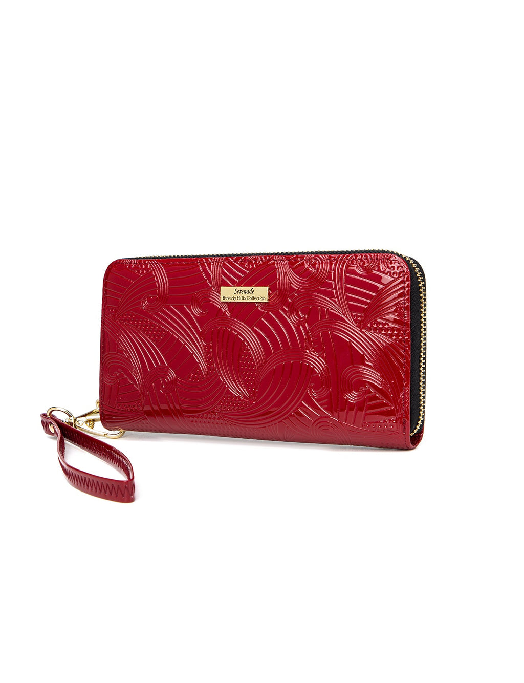 AMIRA ZIP AROUND LEATHER RFID WALLET- WSF4516-RED- NEW IN
